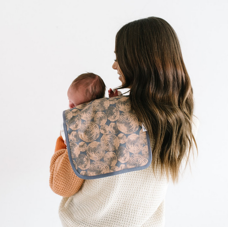 Copper Pearl Lumberjack Burp Cloth - Elegant Mommy