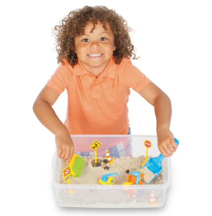 Sensory Bin Construction Zone - Elegant Mommy