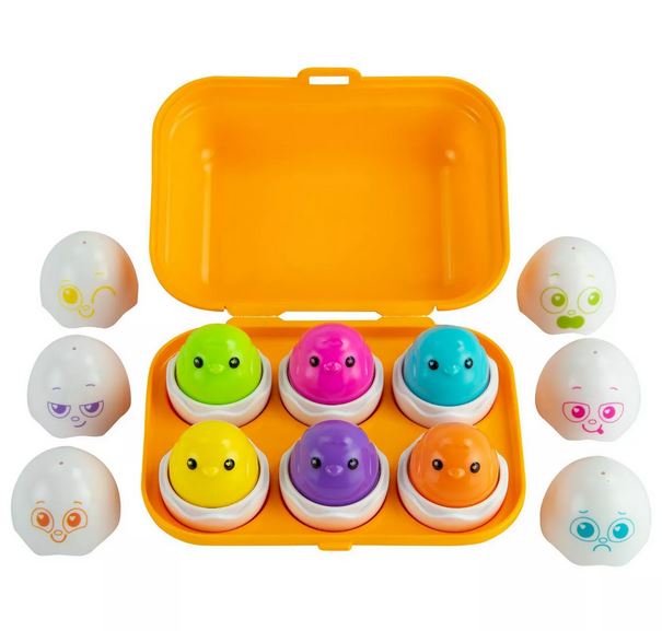 Sort & Squeak Eggs, Shape Sorter, Color Matching Toy - Elegant Mommy