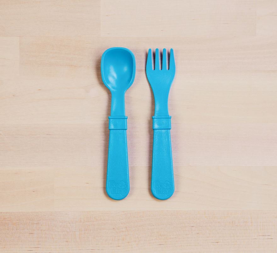 Replay, Toddler Utensil Fork and Spoon Set - Elegant Mommy