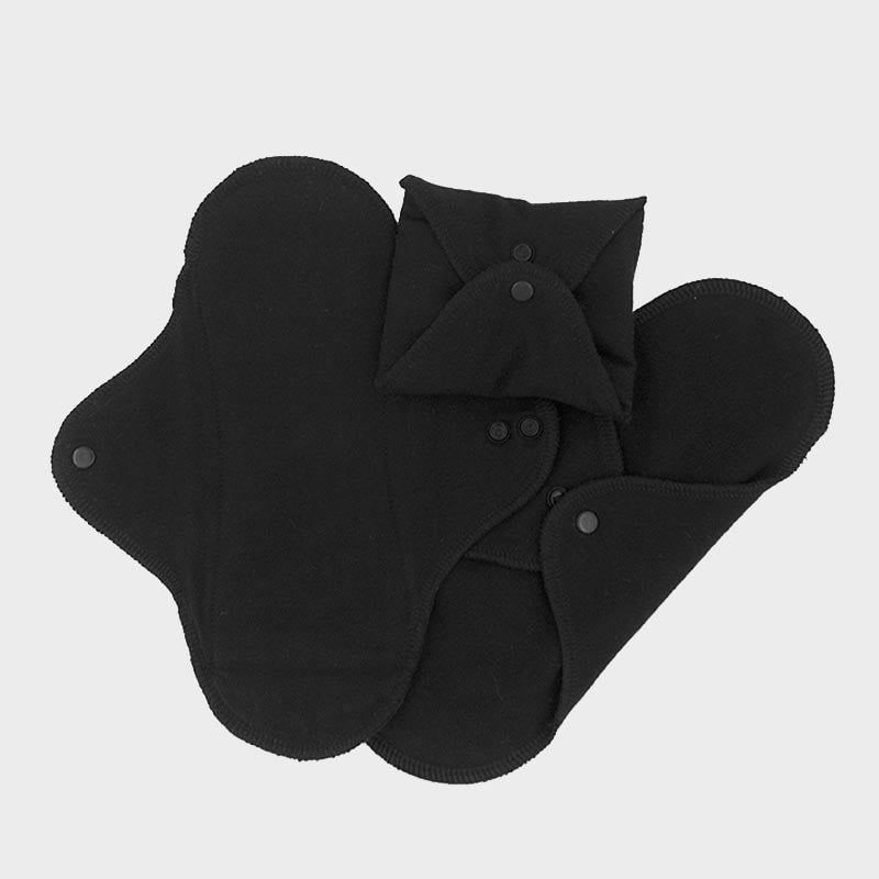 ImseVimse Cloth Sanitary Pads Black Sanitary Pad 3 pack - Elegant Mommy