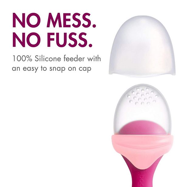 Boon PULP silicone feeder- Pink