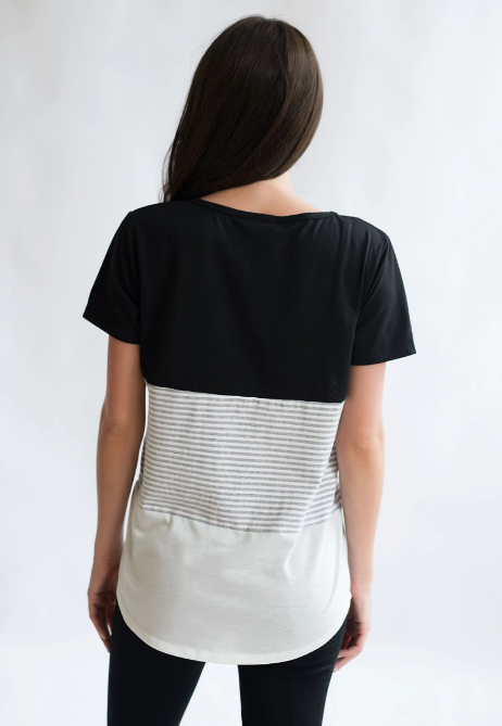 Nursing Queen Color Block Black - Elegant Mommy