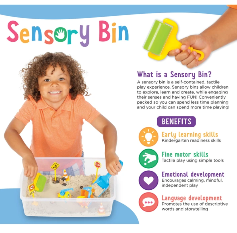Sensory Bin Construction Zone - Elegant Mommy