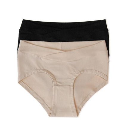 Bamboo Maternity Hipster Panties 2 Pack  Neutrals - Elegant Mommy