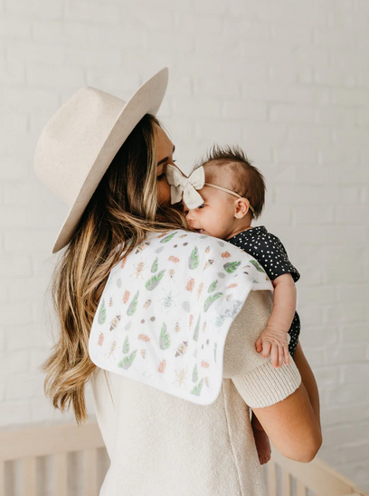 Copper Pearl Peanut Burp Cloth - Elegant Mommy