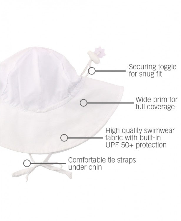 White Sun Protective Hat - Elegant Mommy