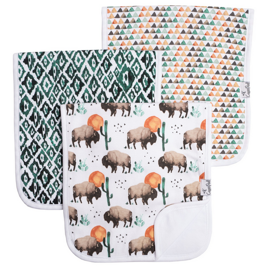 Copper Pearl Bison Burp Cloths - Elegant Mommy