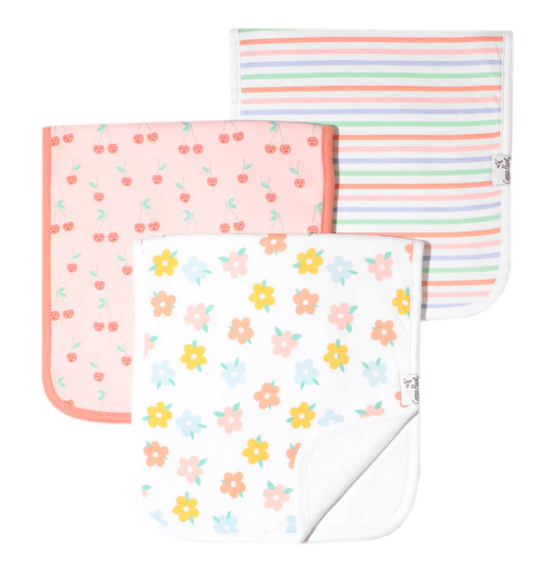 Copper Pearl Cheery Burp Cloth - Elegant Mommy