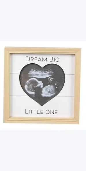 Wood Sonogram Picture Frame- Dream Big - Elegant Mommy