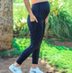 Senita Lux Maternity Black Athletic Pants - Elegant Mommy