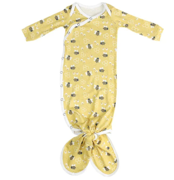 Honeycomb Newborn Knotted Gown - Elegant Mommy