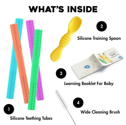 SensoMinds Sensory Teether Tube 4 Pack - Elegant Mommy
