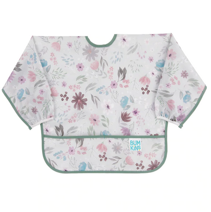 Sleeved Bib- Floral - Elegant Mommy