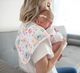 Copper Pearl Bloom Burp Cloths - Elegant Mommy