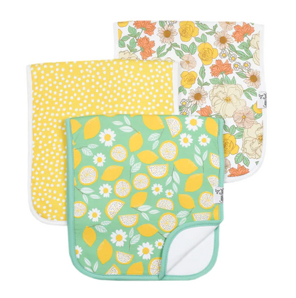 Copper Pearl Lemon Burp Cloth - Elegant Mommy