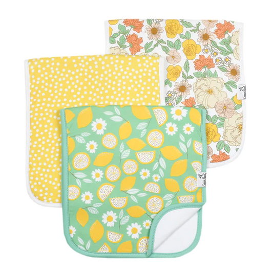 Copper Pearl Lemon Burp Cloth - Elegant Mommy