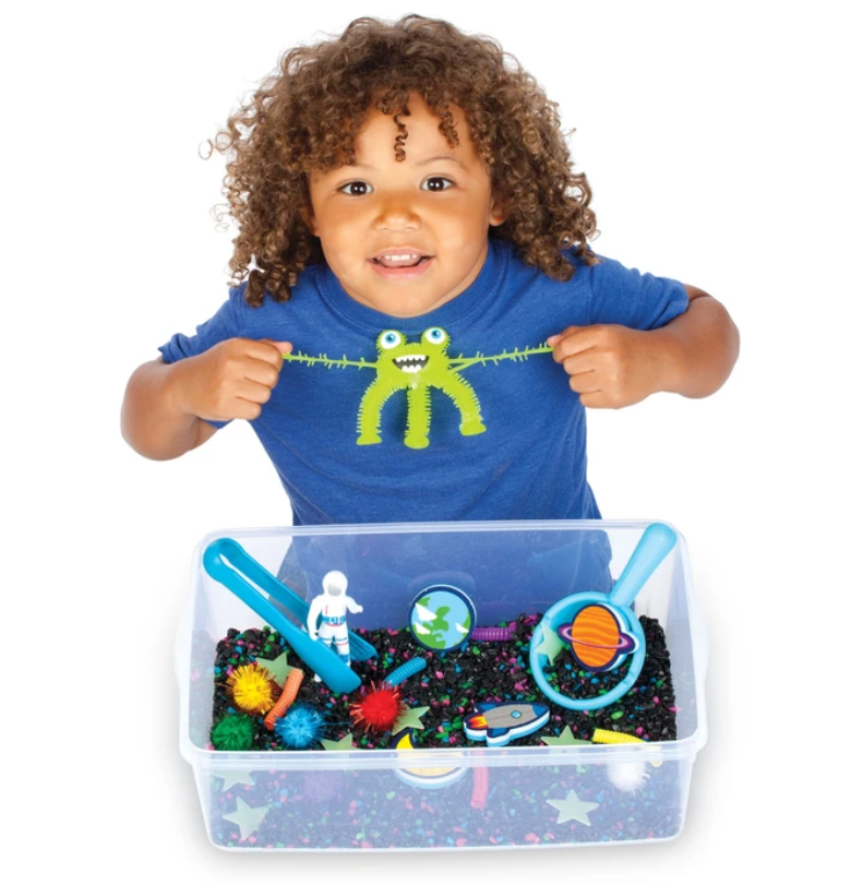 Sensory Bin Outer Space - Elegant Mommy