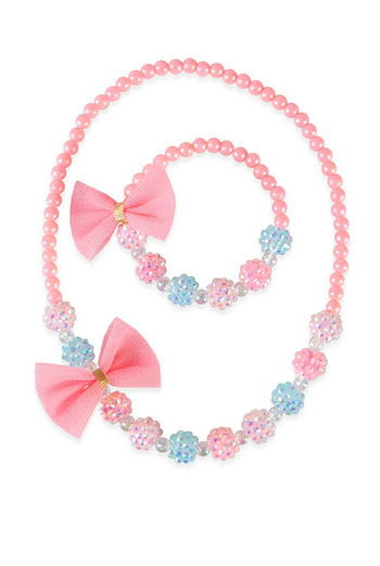 Think Pink Necklace / Bracelet Set - Elegant Mommy
