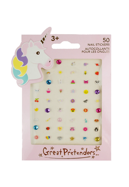 Unicorn Nail Stickers, 50pcs - Elegant Mommy