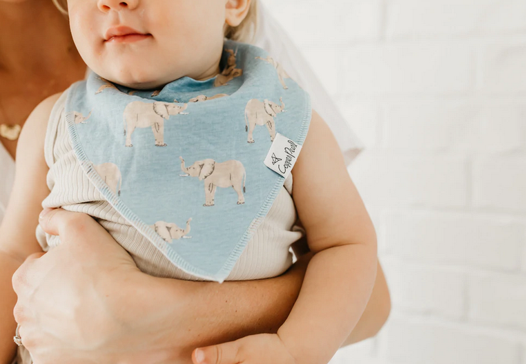 Blush Single Bandana Bib By Copper Pearl - Elegant Mommy