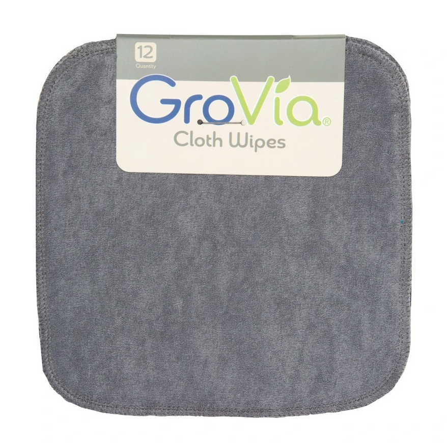 Grovia - Cloth Wipes -Cloud- 12 pk - Elegant Mommy