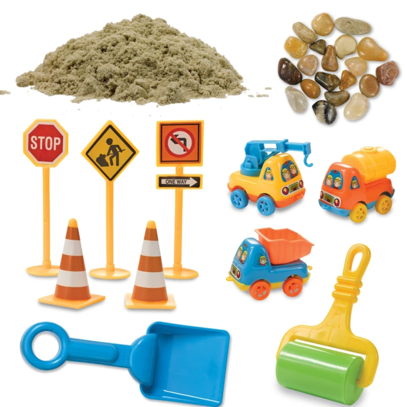 Sensory Bin Construction Zone - Elegant Mommy