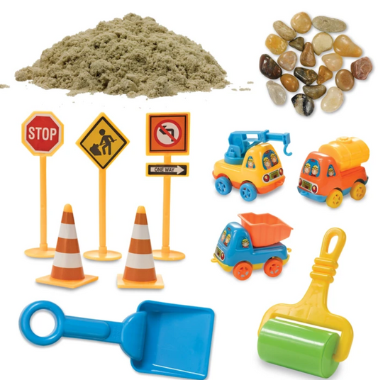 Sensory Bin Construction Zone - Elegant Mommy