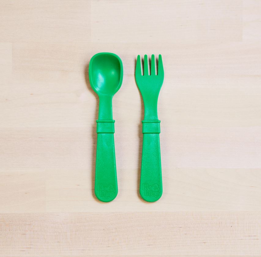 Replay, Toddler Utensil Fork and Spoon Set - Elegant Mommy