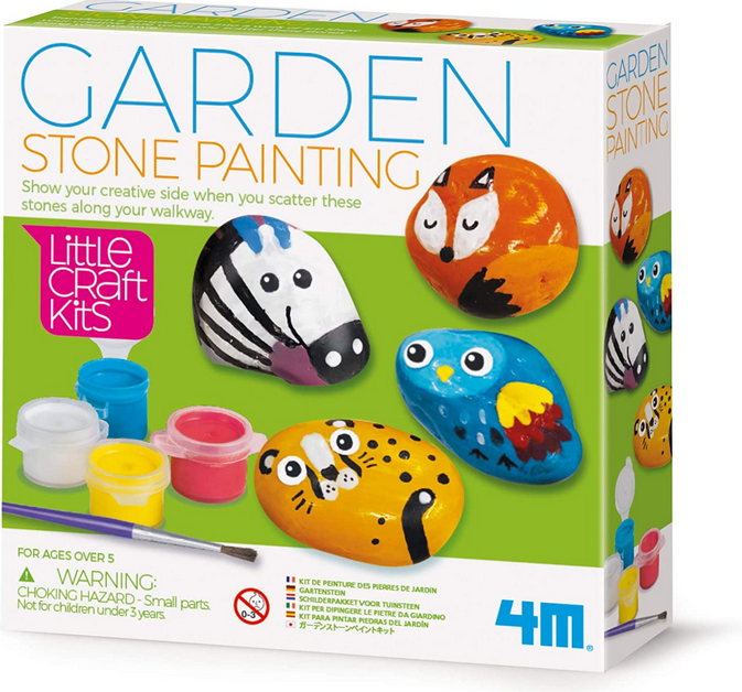 4M Garden Stone Painting Kit, DIY Art, Kids - Elegant Mommy