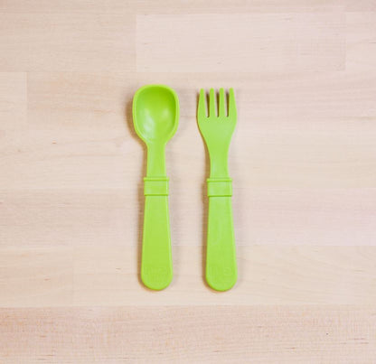 Replay, Toddler Utensil Fork and Spoon Set - Elegant Mommy