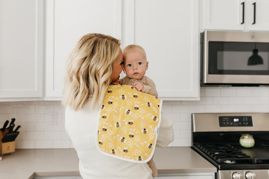 Copper Pearl Atwood Burp Cloth - Elegant Mommy