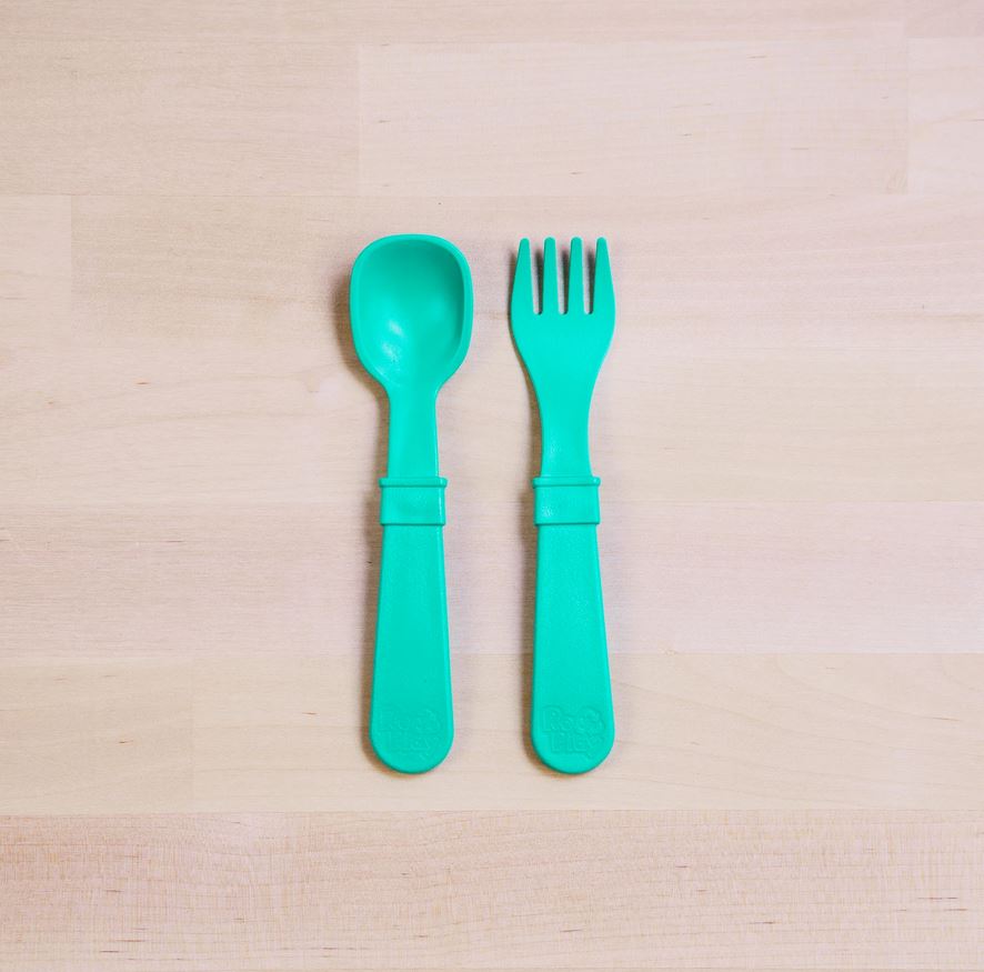 Replay, Toddler Utensil Fork and Spoon Set - Elegant Mommy