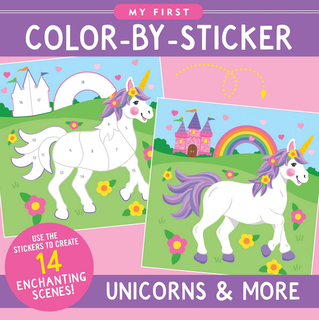 My First Color-by-Sticker Book -- Unicorns & More - Elegant Mommy