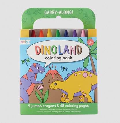 Carry-Along Coloring Book DinoLand - Elegant Mommy