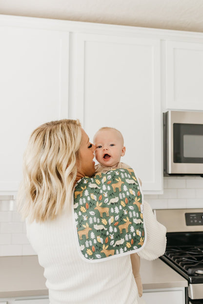 Copper Pearl Atwood Burp Cloth - Elegant Mommy