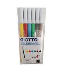 Giotto 6 pk water based markers- Funny Mats - Elegant Mommy