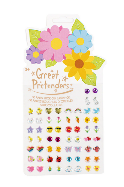Spring Flowers Sticker Earrings, 30 Pairs - Elegant Mommy
