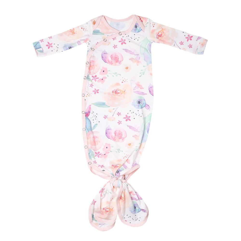 Bloom Newborn Knotted Gown - Elegant Mommy