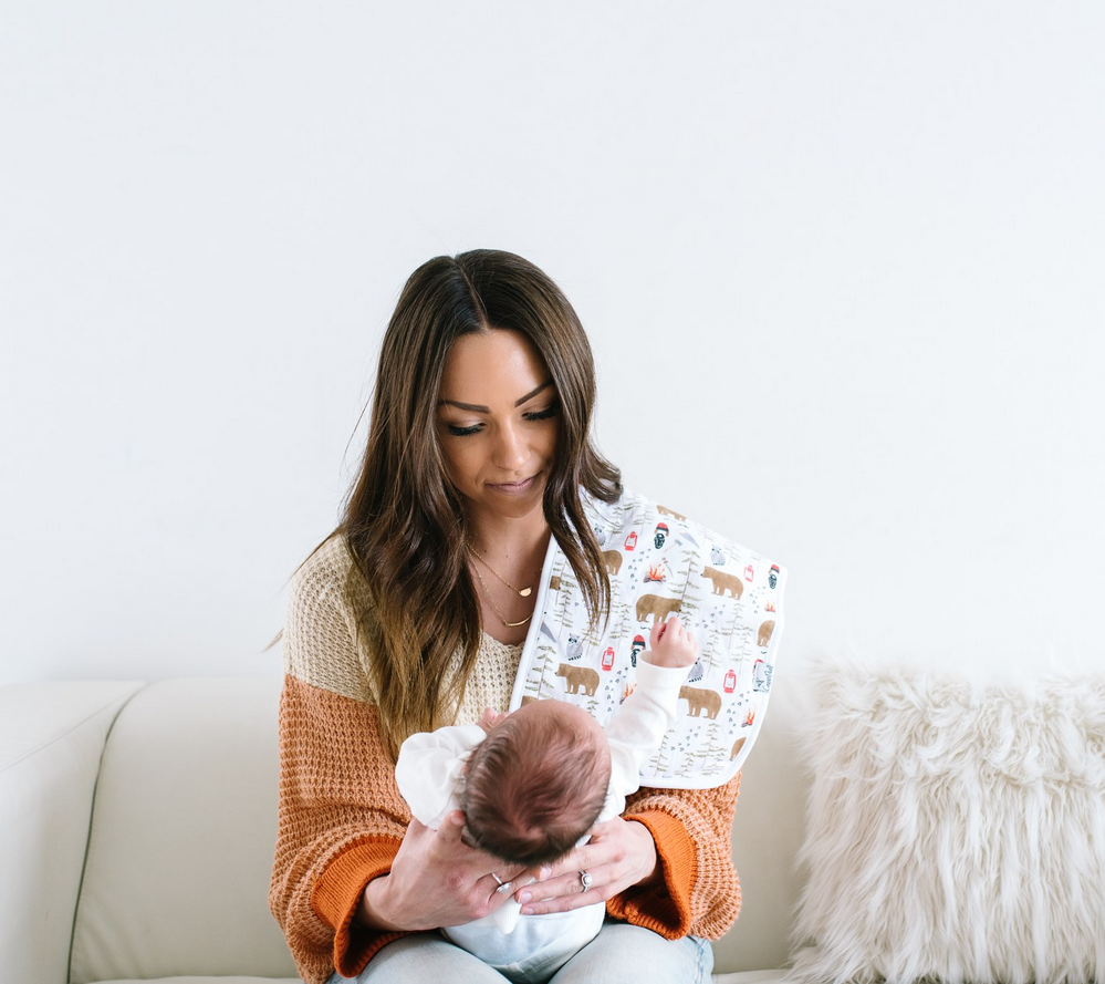 Copper Pearl Lumberjack Burp Cloth - Elegant Mommy