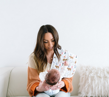 Copper Pearl Lumberjack Burp Cloth - Elegant Mommy