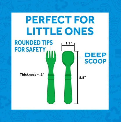 Replay, Toddler Utensil Fork and Spoon Set - Elegant Mommy