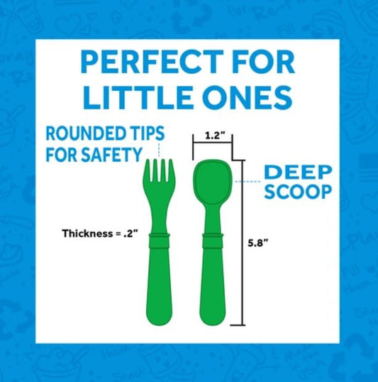 Replay, Toddler Utensil Fork and Spoon Set - Elegant Mommy