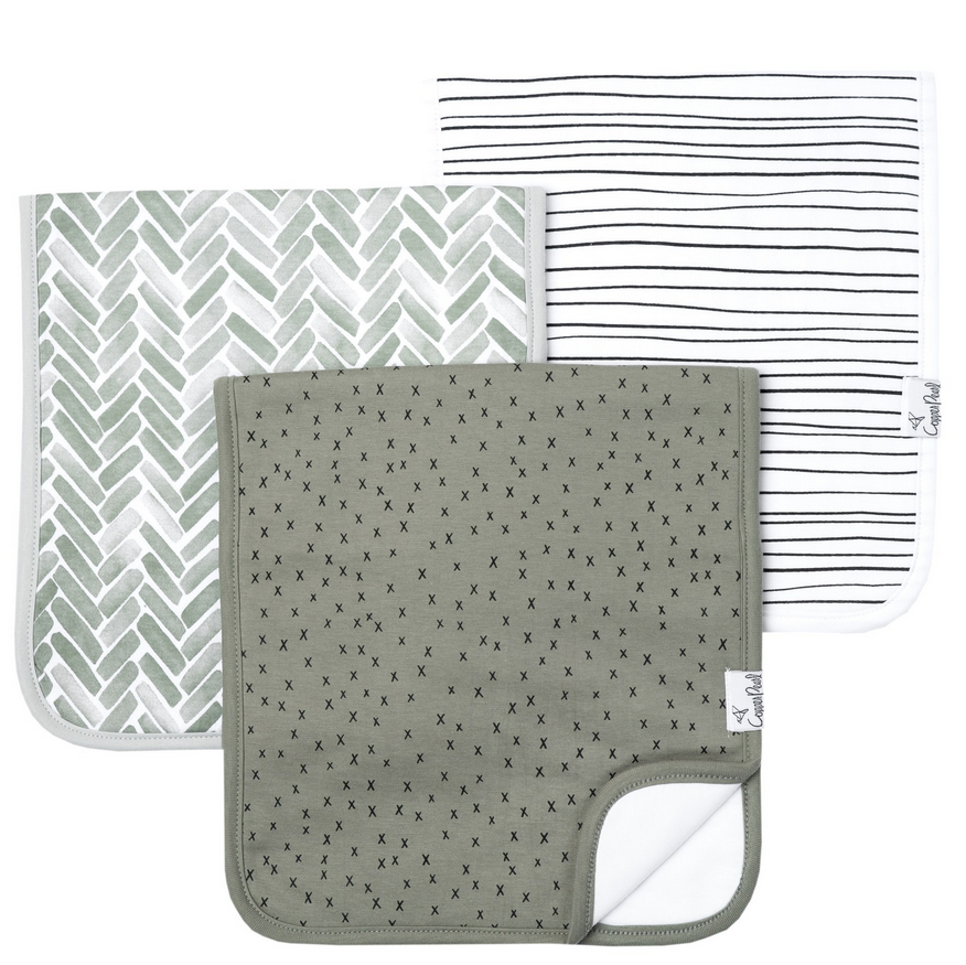 Copper Pearl Alta  Burp Cloths - Elegant Mommy