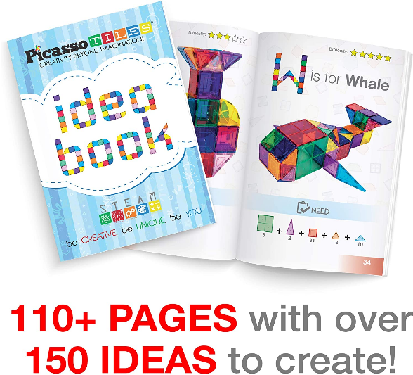PicassoTiles Idea Book with 90+ Structures - Elegant Mommy
