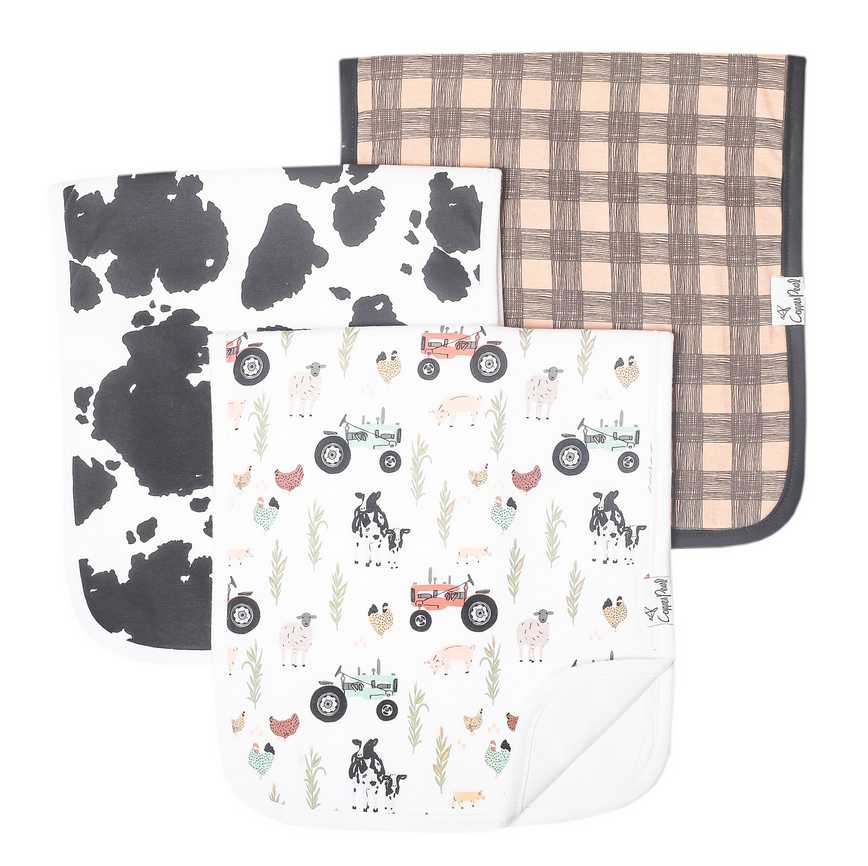 Copper Pearl Jo Burp Cloth - Elegant Mommy