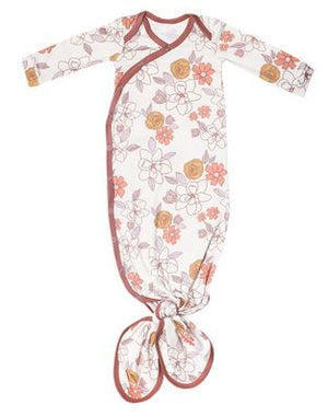 Copper Pearl Ferra Newborn Knotted Gown - Elegant Mommy