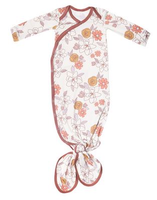 Copper Pearl Ferra Newborn Knotted Gown - Elegant Mommy