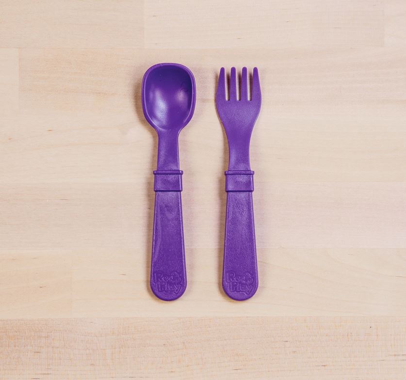 Replay, Toddler Utensil Fork and Spoon Set - Elegant Mommy