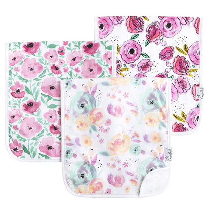 Copper Pearl Bloom Burp Cloths - Elegant Mommy